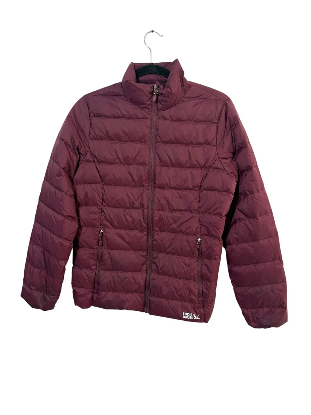 Eddie Bauer Women’s Medium‎ Down 650 Maroon Puffer Jacket Outdoor Travel Hiking